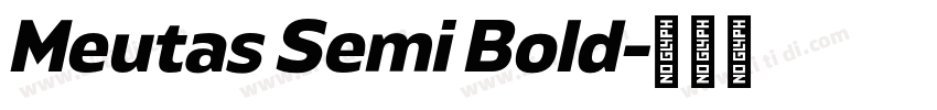 Meutas Semi Bold字体转换